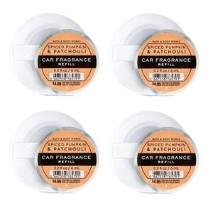SPICED PUMPKIN & PATCHOULI 4-PIECE CAR FRAGRANCE REFILLS BY BATH & BODY WORKS